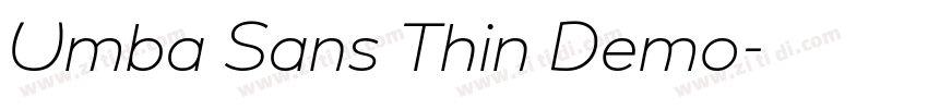 Umba Sans Thin Demo字体转换